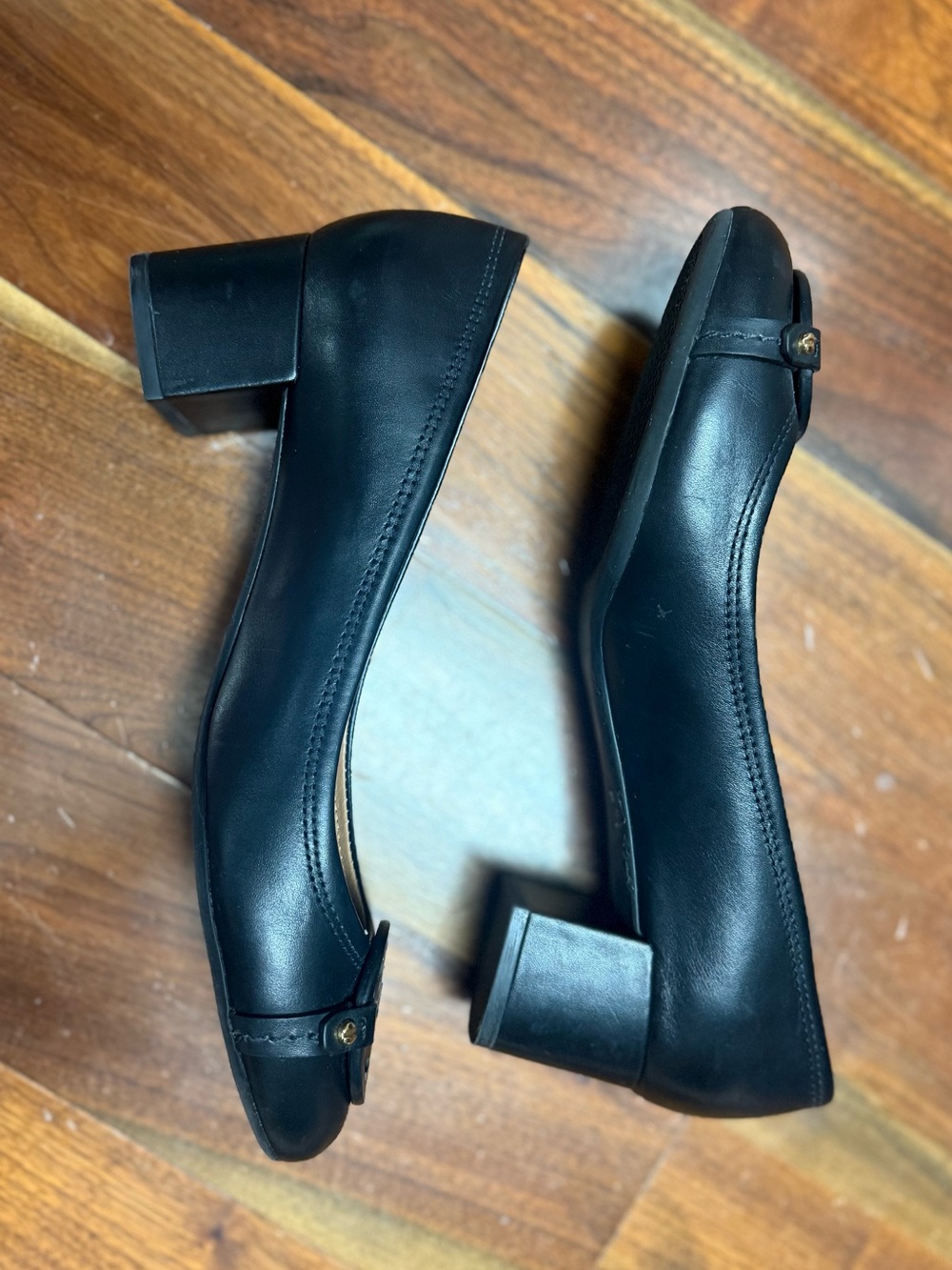 Tory Burch Black Leather Logo mini Miller 45mm pumps - Picture 8 of 9